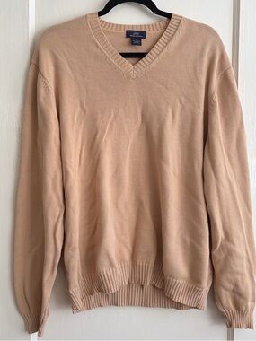 Brooks Brothers Men's V-Neck Sweater - Beige